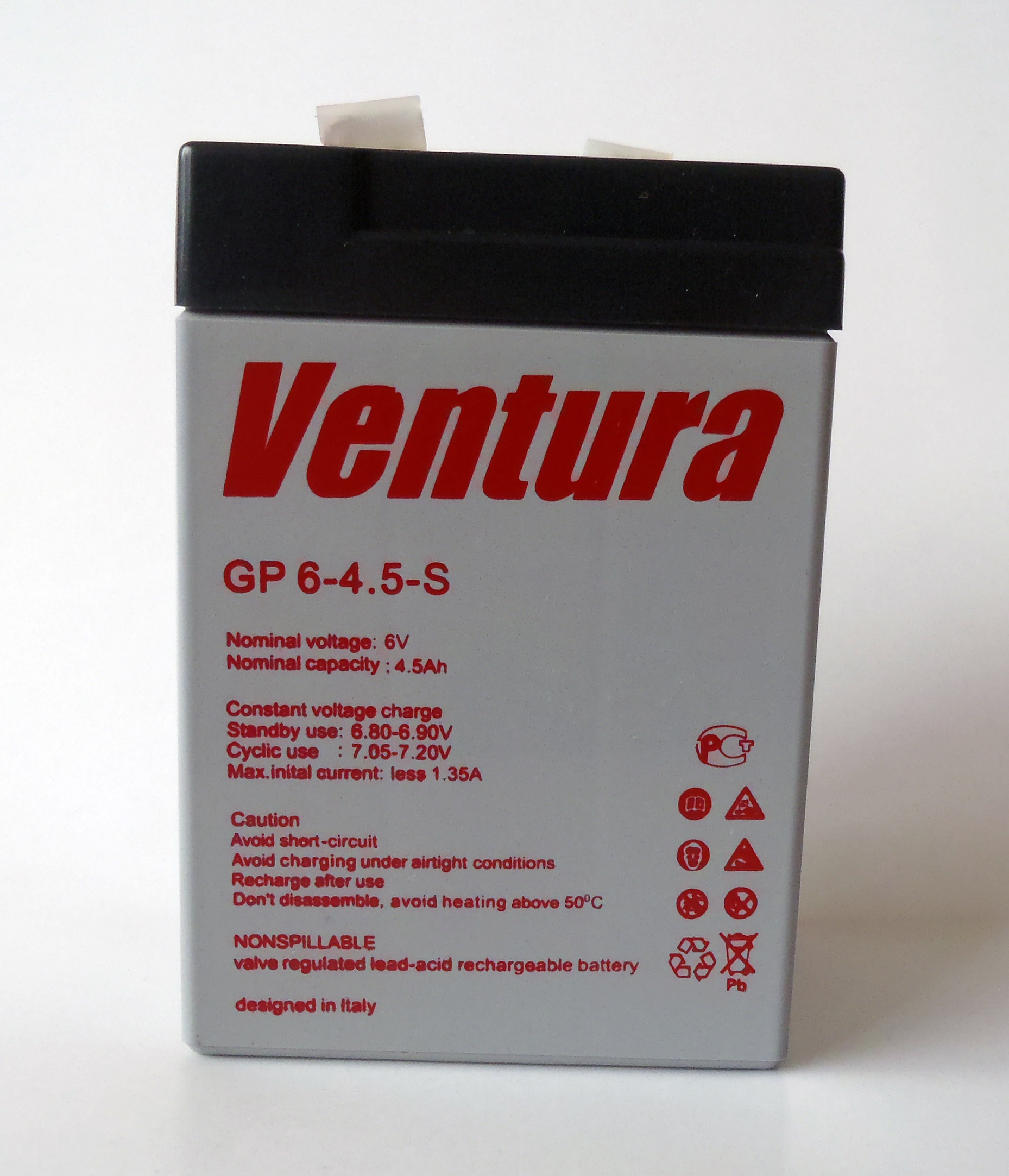 GP 6-4.5-S T1 - аккумулятор VENTURA 4.5ah 6V  
